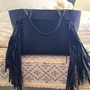 Henri Bendel Leather Fringe Large Handbag